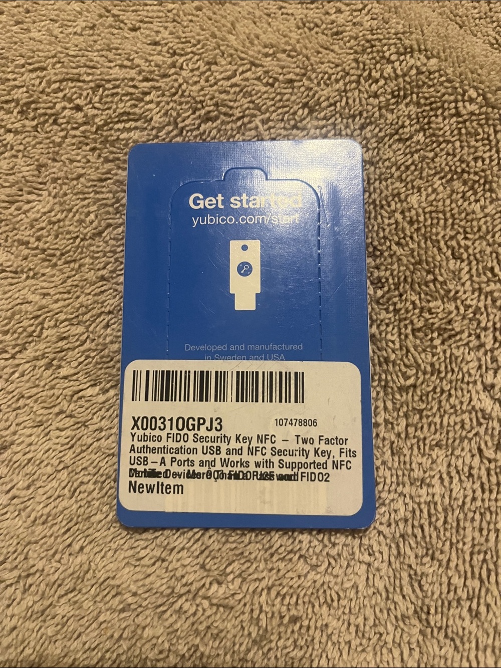 Blue USB Security Key - Hardware Authentication - Picture 2 of 2